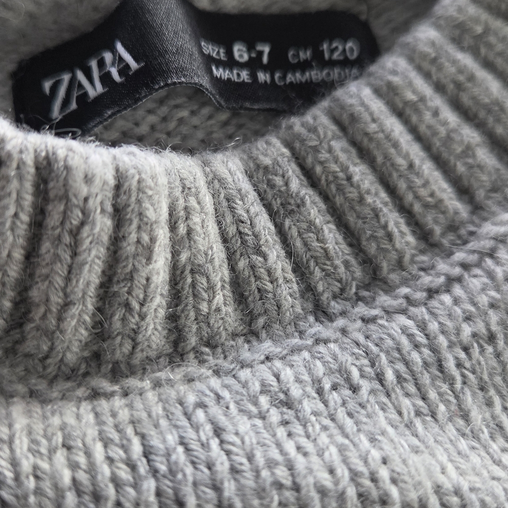 Zara Light Gray Kids Sweater - Picture 2 of 7